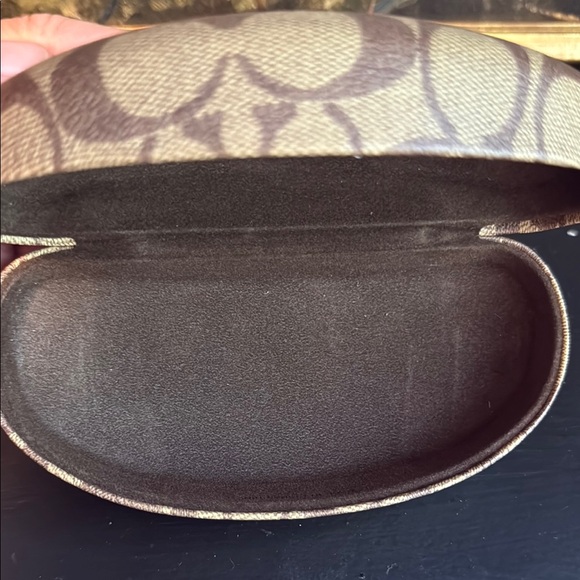Coach Signature Brown and Tan Eyeglass Case - Picture 3 of 4